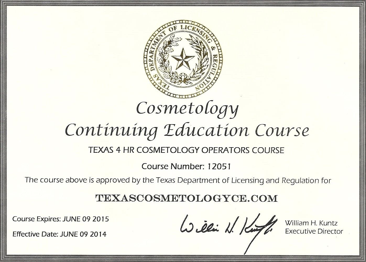 Middle Term Goal Receive My Cosmetology License Cosmetology License Cosmetology Continuing Education