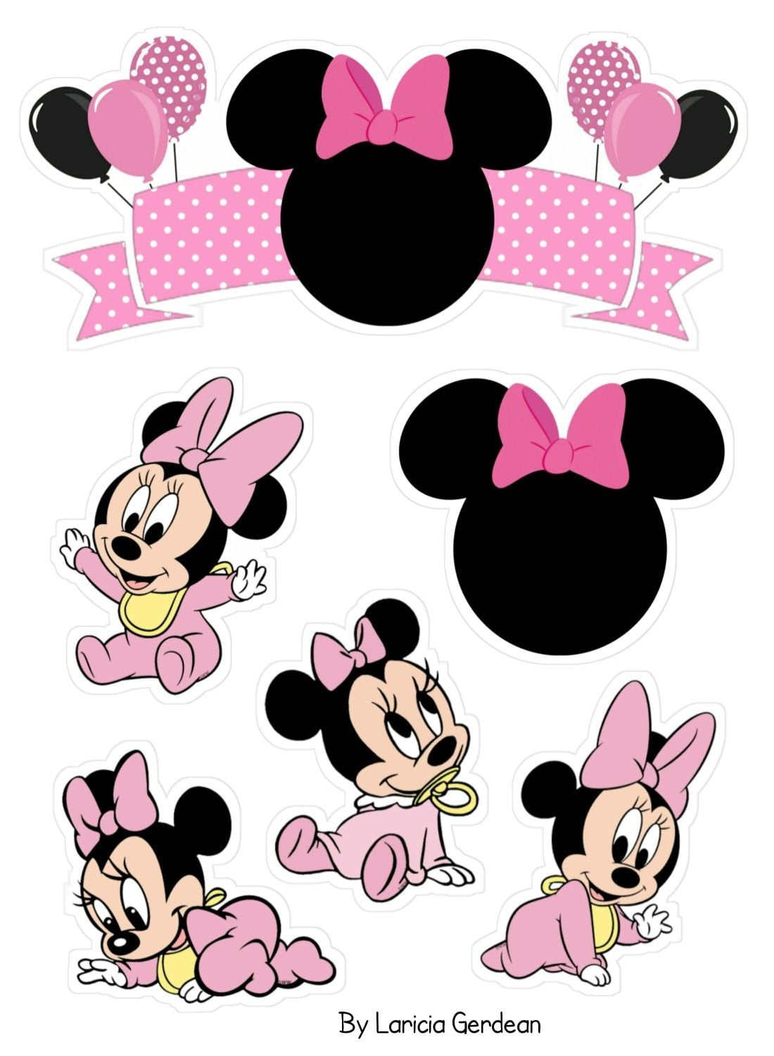 Minnie Baby Free Printable Cake Toppers Oh My Baby 