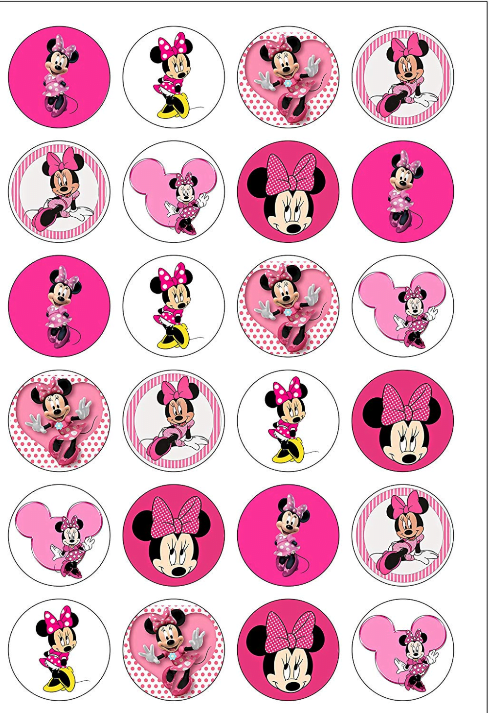 Minnie Mouse Stickers Minnie Mouse Cupcake Toppers Minnie Mouse Pictures
