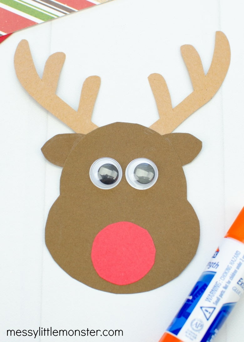 Mix And Match Paper Reindeer Craft with Printable Template Messy Little Monster