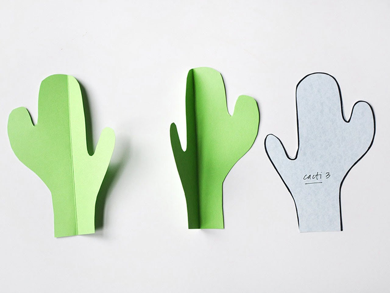Modern 3 D Paper Cactus Craft Fun365