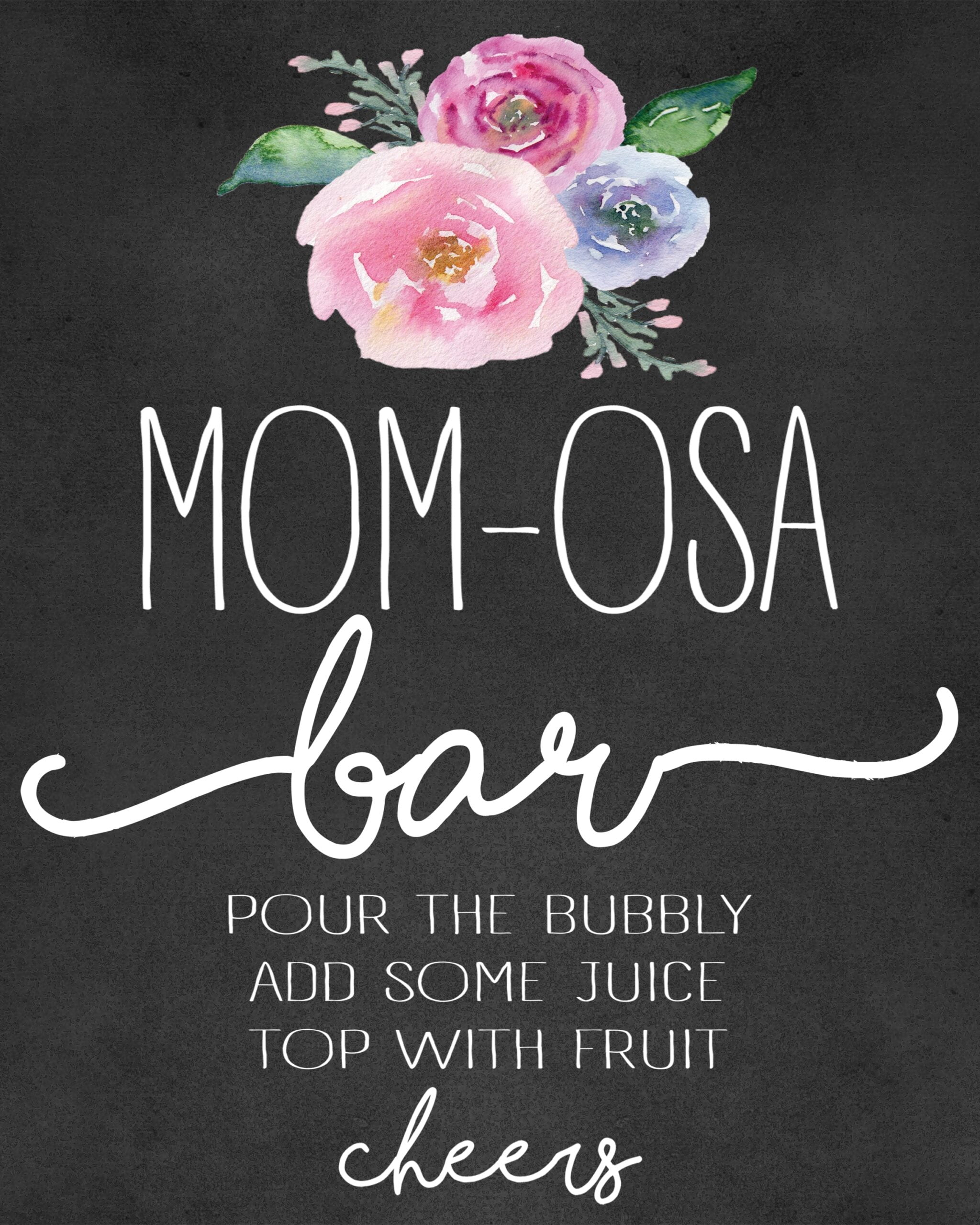 Mom Osa Bar Sign Printable Free