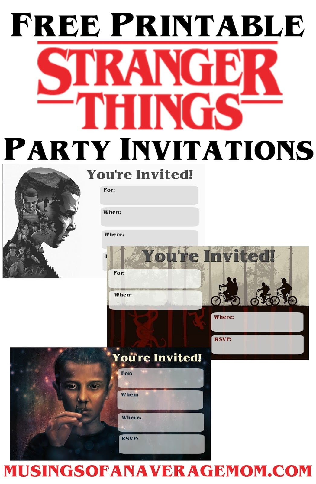 Printable Stranger Things Invitation