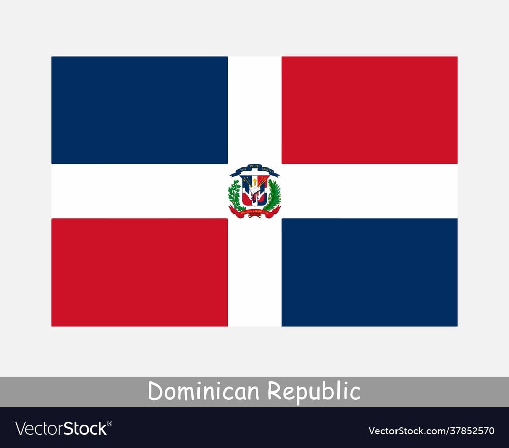 National Country Flag Dominican Republic Vector Image