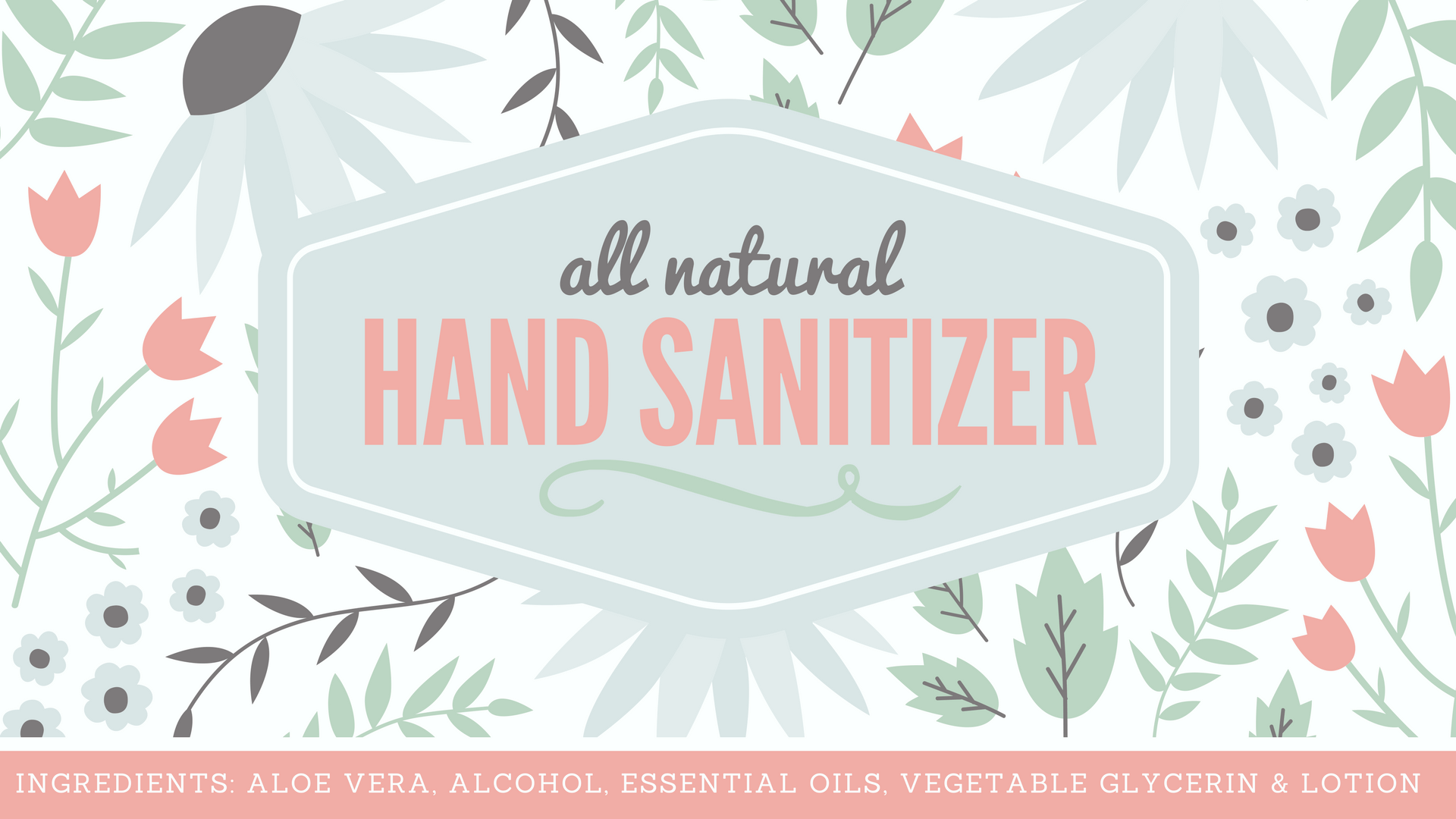 Natural Hand Sanitizer Label FREE Printable With Full Recipe