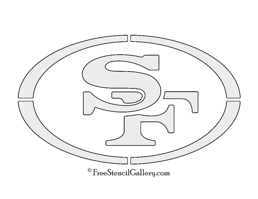 NFL San Francisco 49Ers Stencil San Francisco 49ers Logo Stencils Sports Coloring Pages