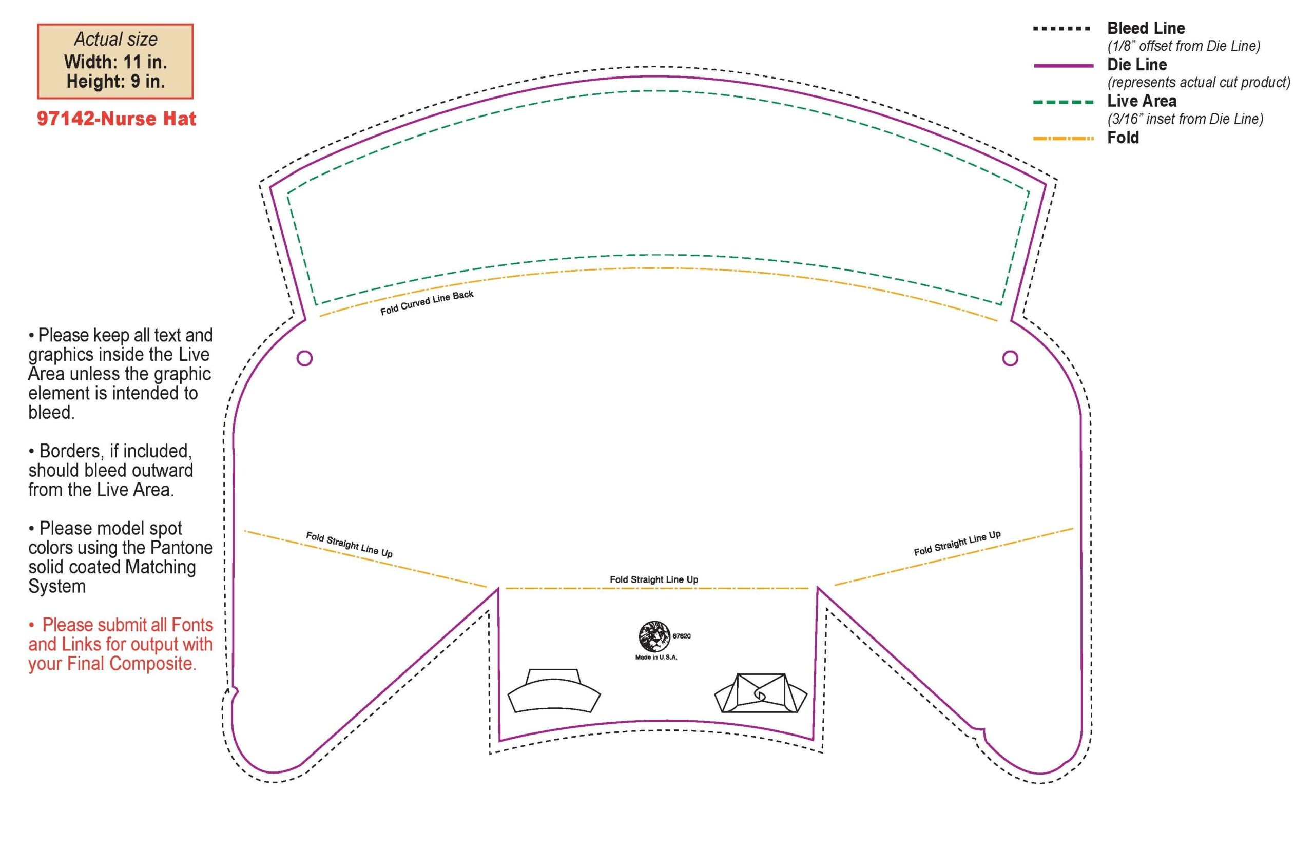 Paper Printable Nurse Hat Template