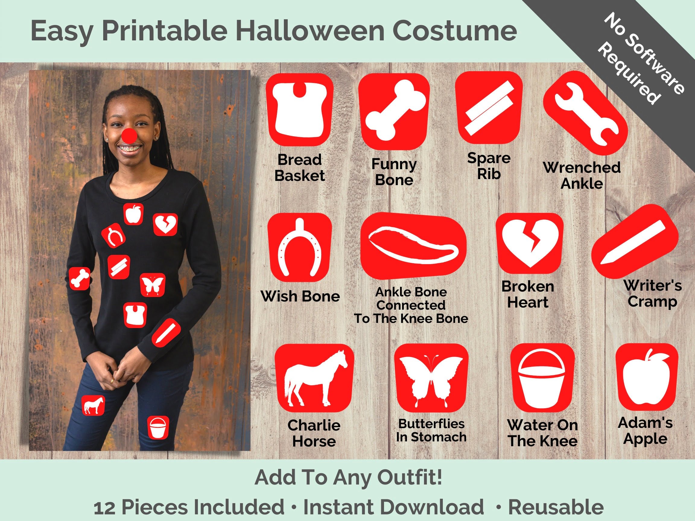 Operation Board Game Last Minute Halloween Costume Printable Etsy de