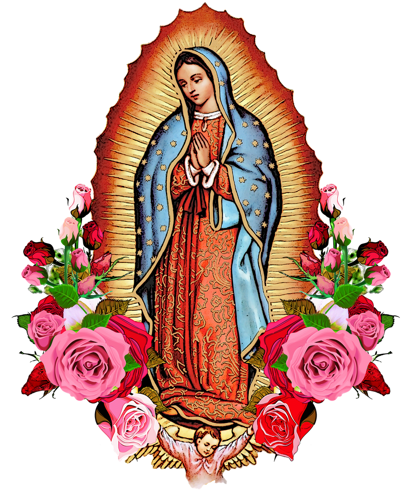 Our Lady Of Guadalupe With Roses Framed Art Print By Modernmaya Scoop Black MEDIUM Gallery 22x22 Virgin Mary Art Guadalupe Mexican Art