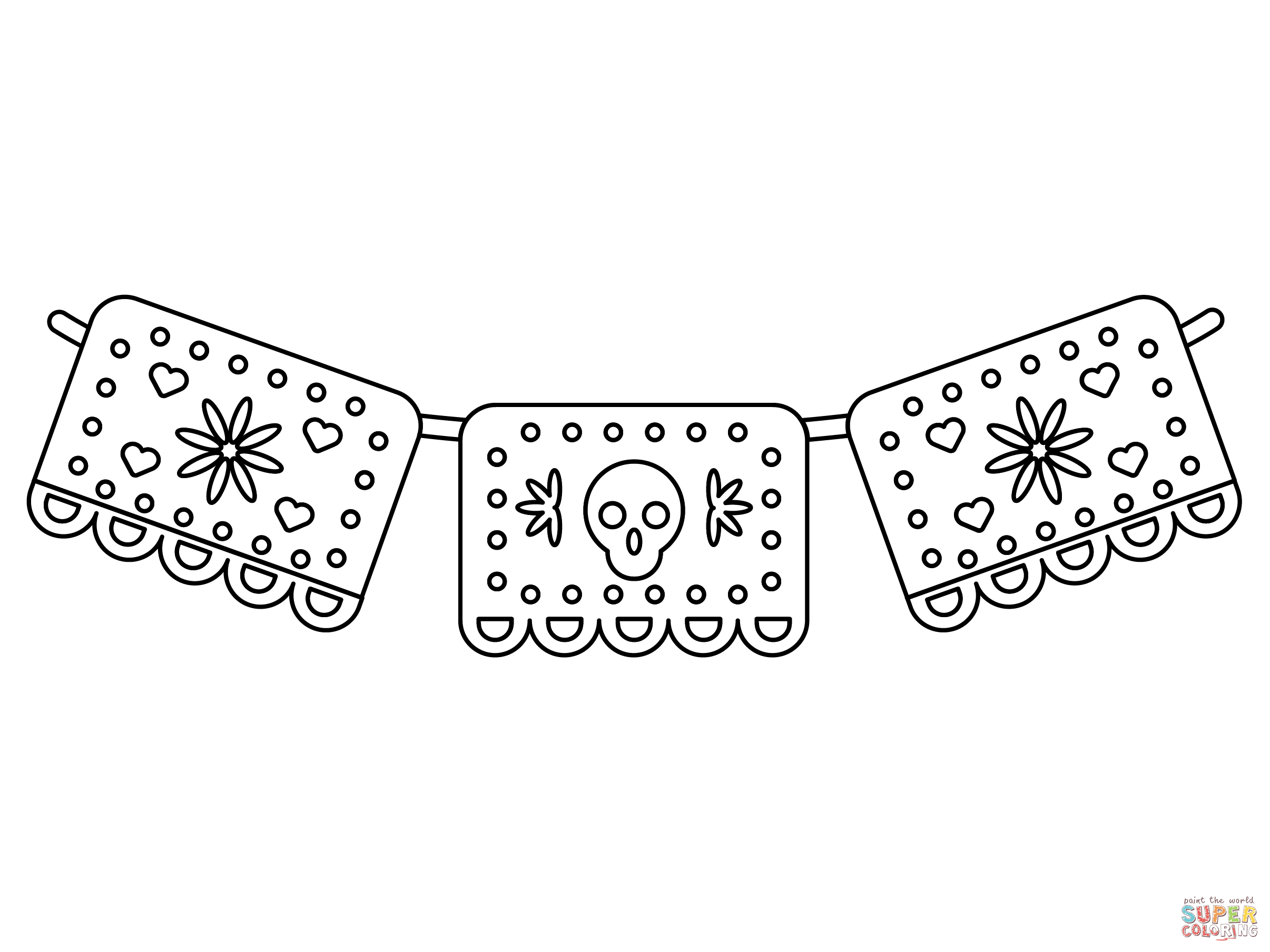 Papel Picado Coloring Page Free Printable Coloring Pages