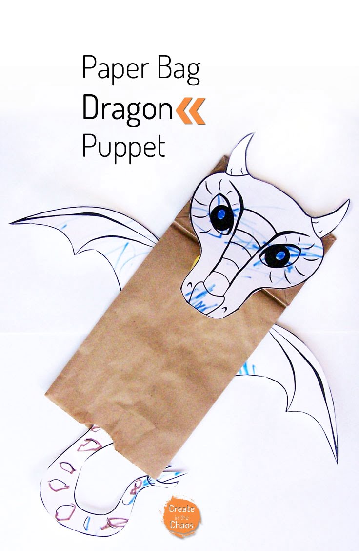 Paper Bag Dragon Puppet Create In The Chaos