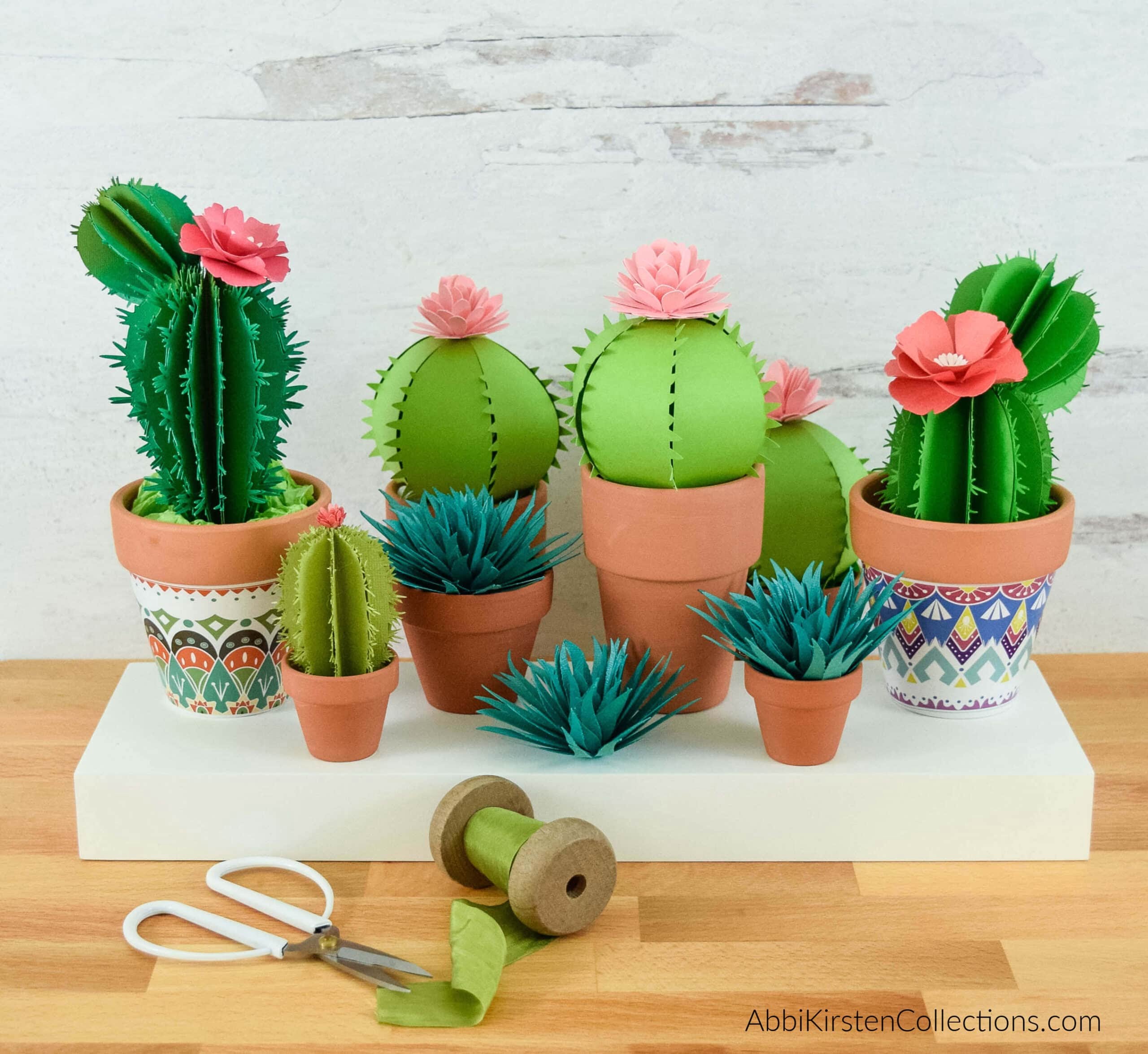 Paper Cactus Tutorial And Templates 3D Paper Cactus Craft