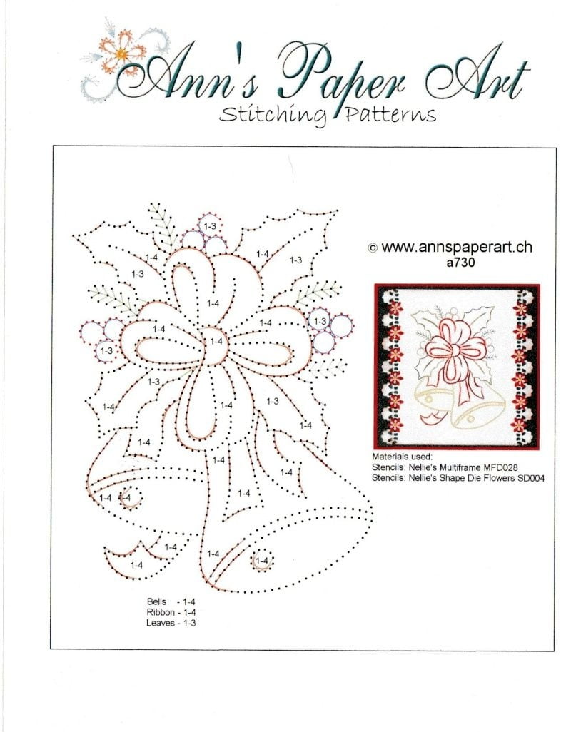 Paper Embroidery Card Patterns Card Pattern