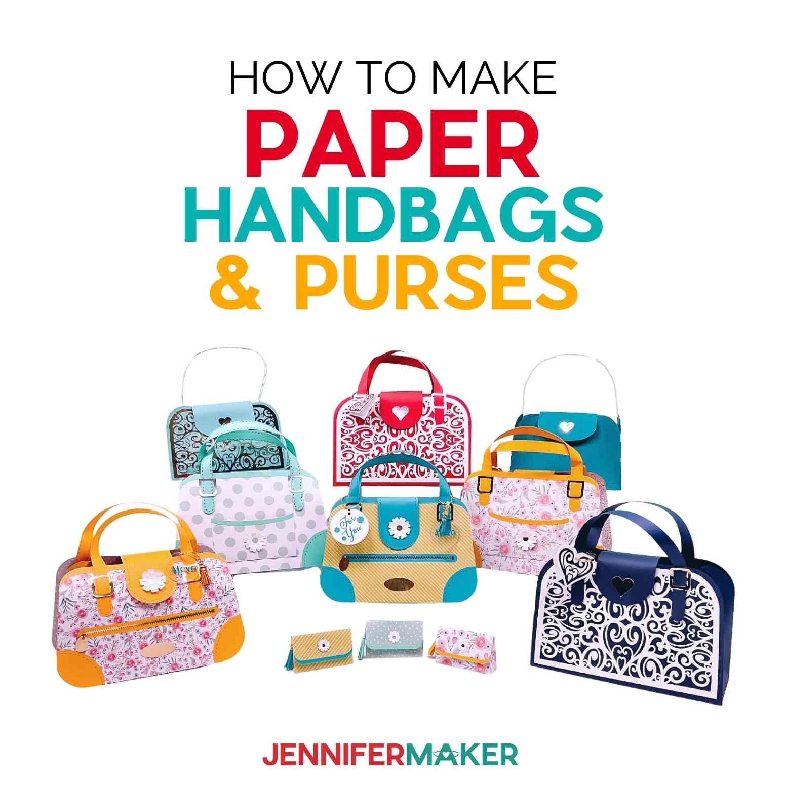 Paper Handbags Purses Wallets Free Patterns Jennifer Maker