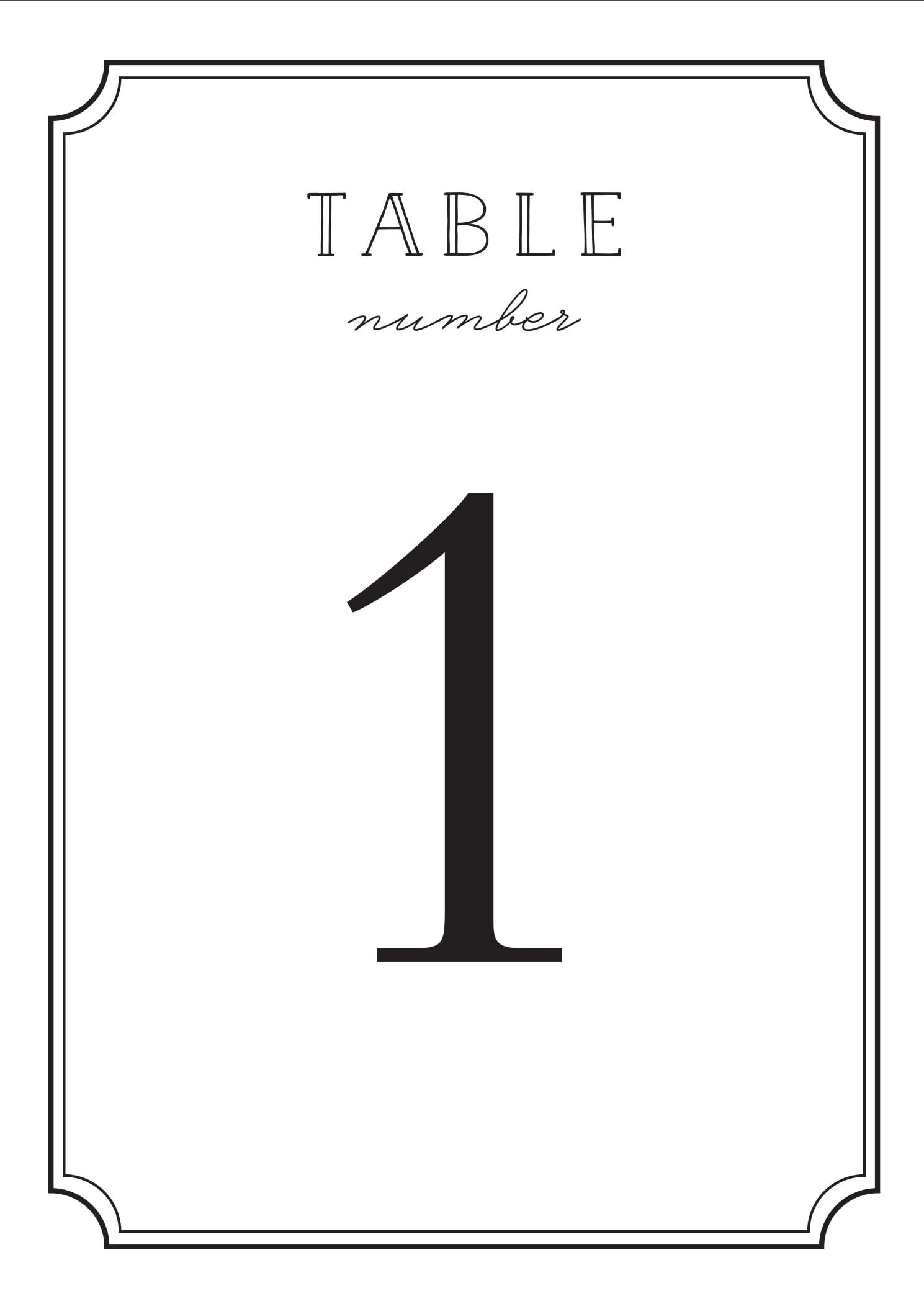 Pdf File wedding Table Numbers TABLE Number Printable Template 1 40 5 X 7 Size Printable Table Numbers 1 40 File Diy downloadable Wall Hangings Wall D cor Aloli ru