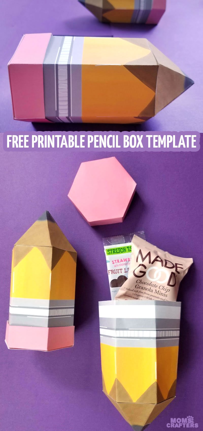 Pencil Box Template Back To School Favor Box From Paper