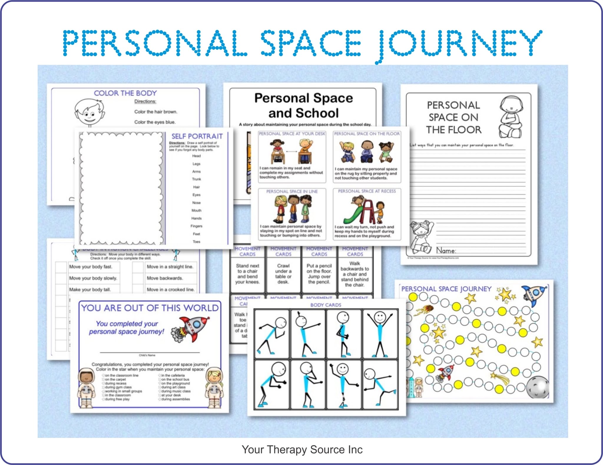 Personal Space Worksheets Your Therapy Source