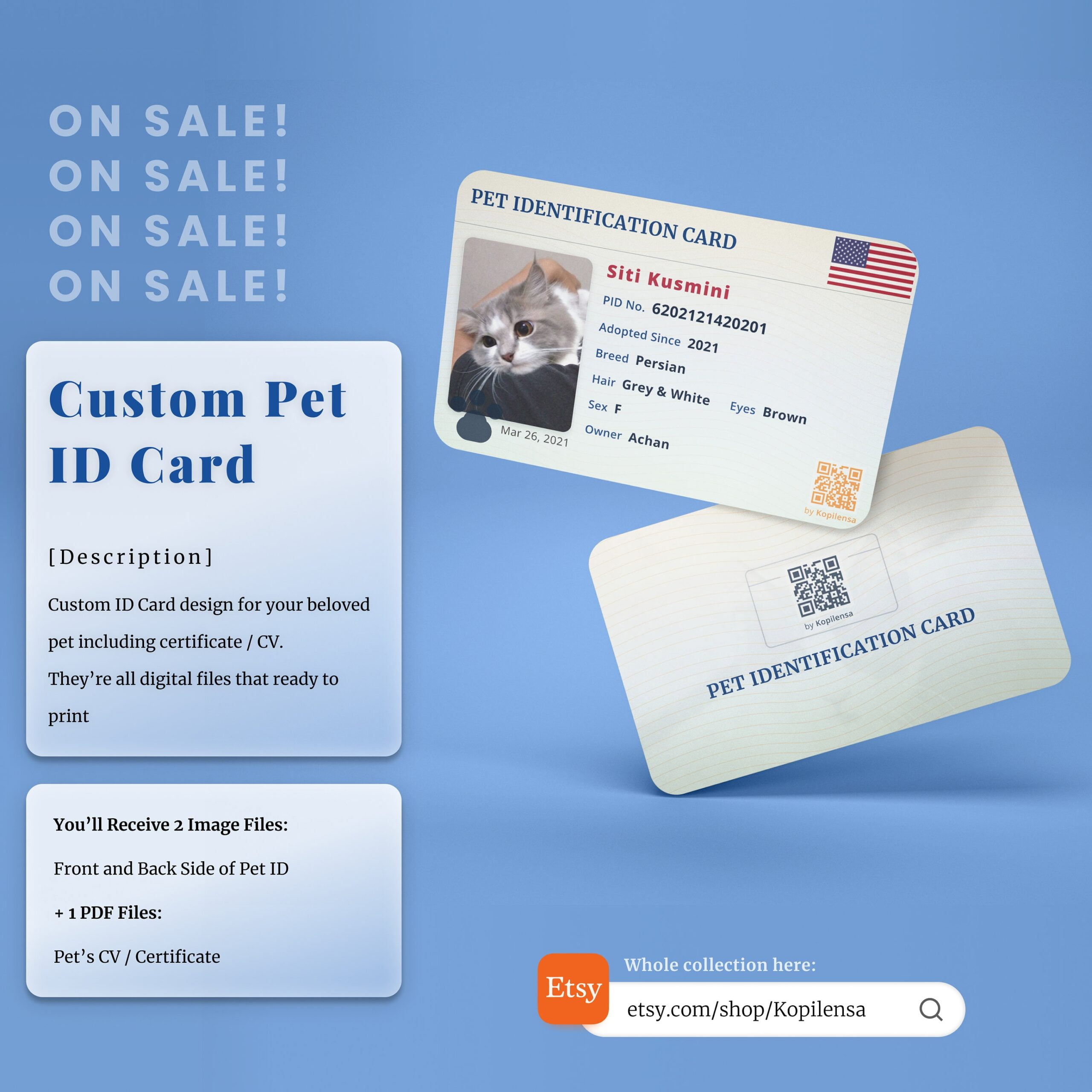 Printable Pet Id Card Template