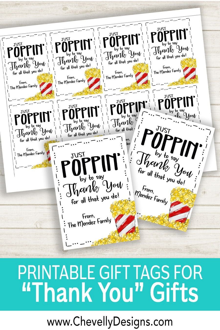 Free Printable Popcorn Tags