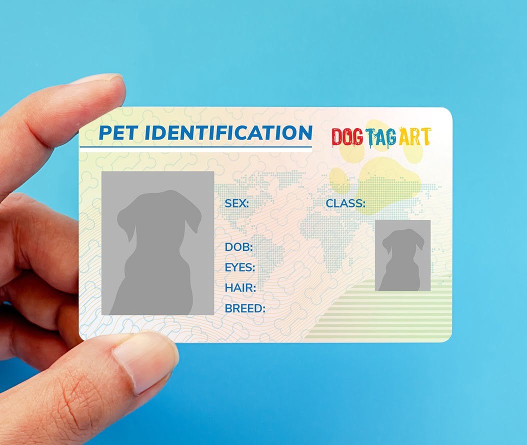 Pet ID Cards Service Dog ID Cards Dog ID Cards Dog Tag Art