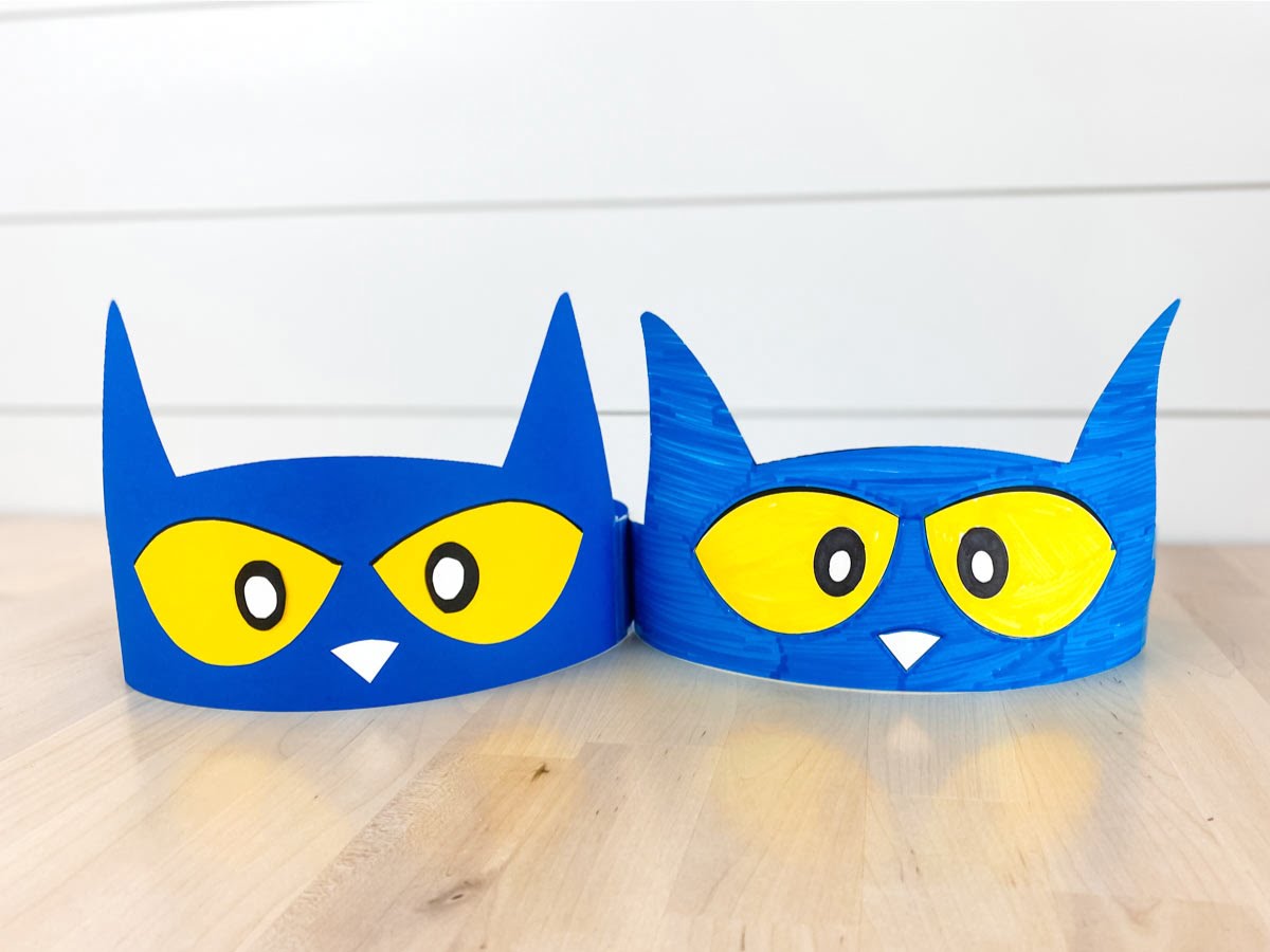 Pete The Cat Headband Craft Free Template Story Simple Everyday Mom