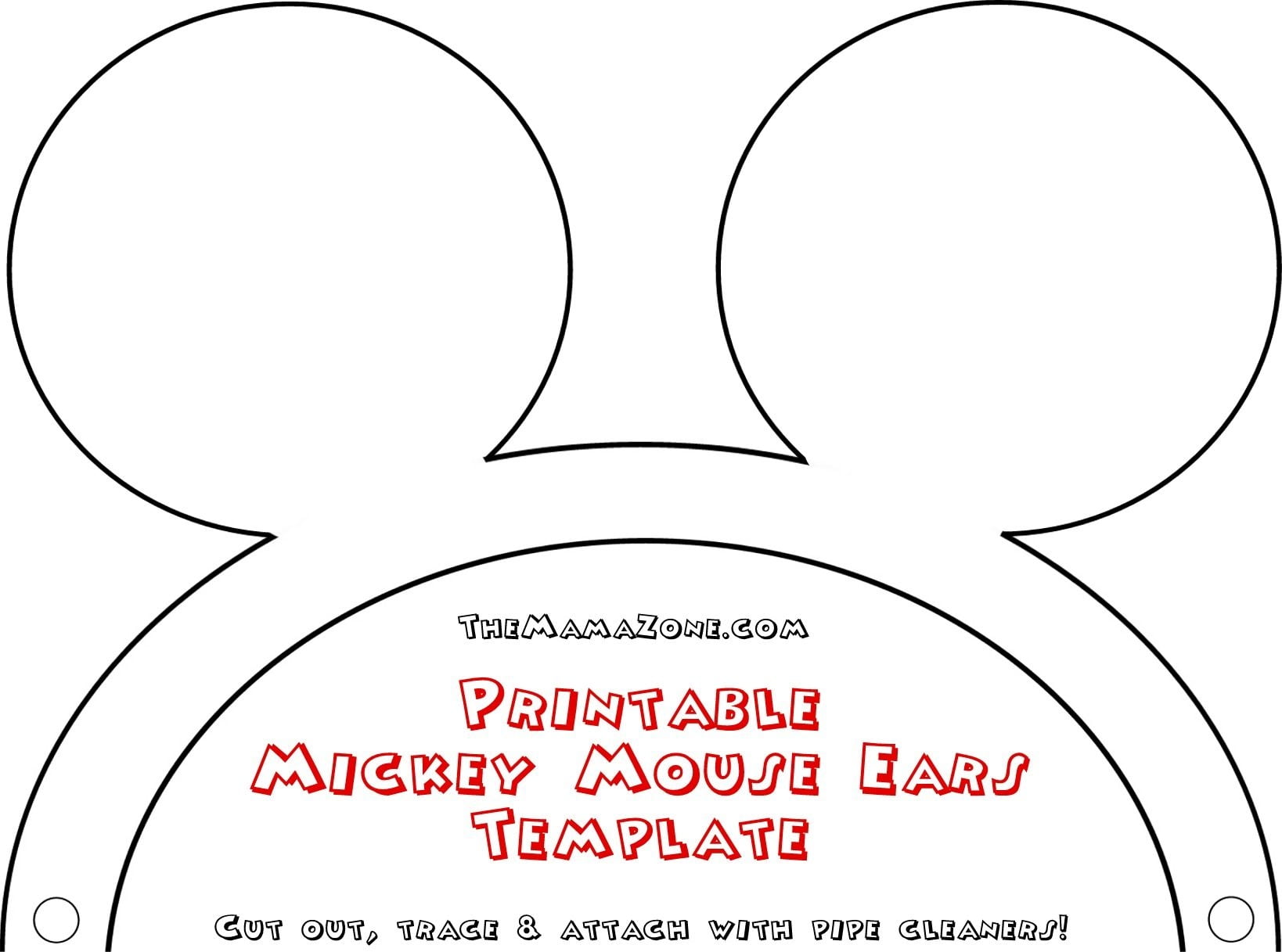 Minnie Ears Template Printable