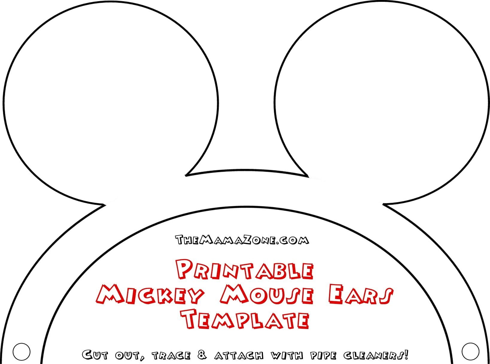 Printable Diy Disney Ears Template
