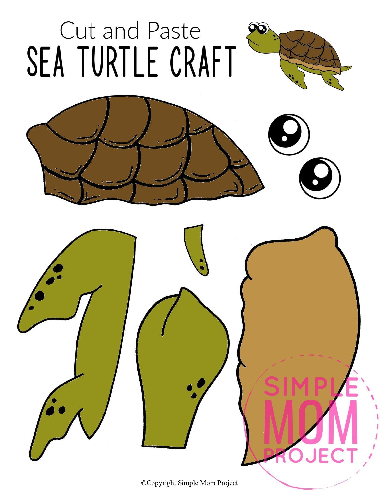 Printable Turtle Cut Out Template