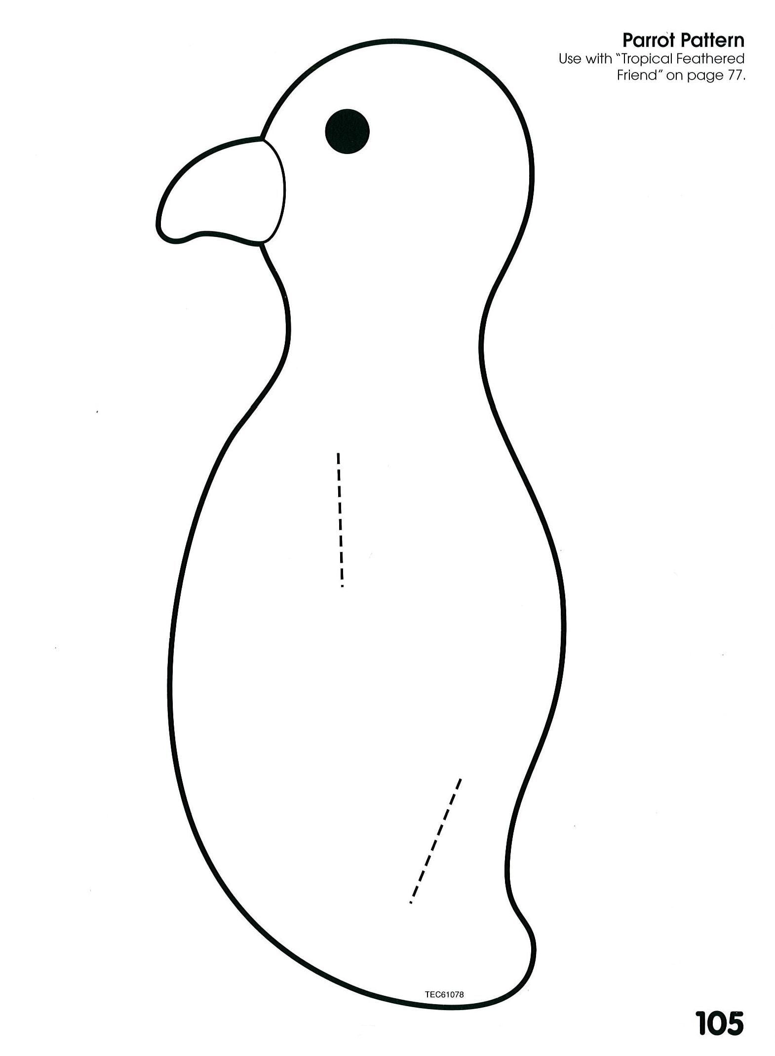 Printable Parrot Craft Template