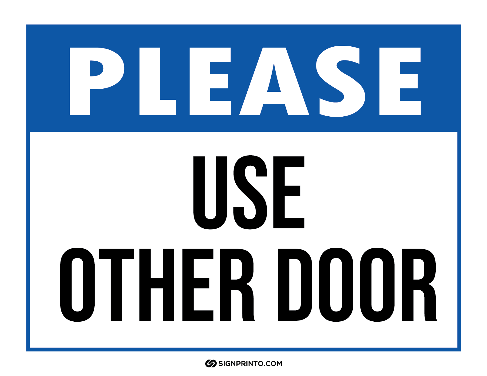 Printable Use Other Door Sign