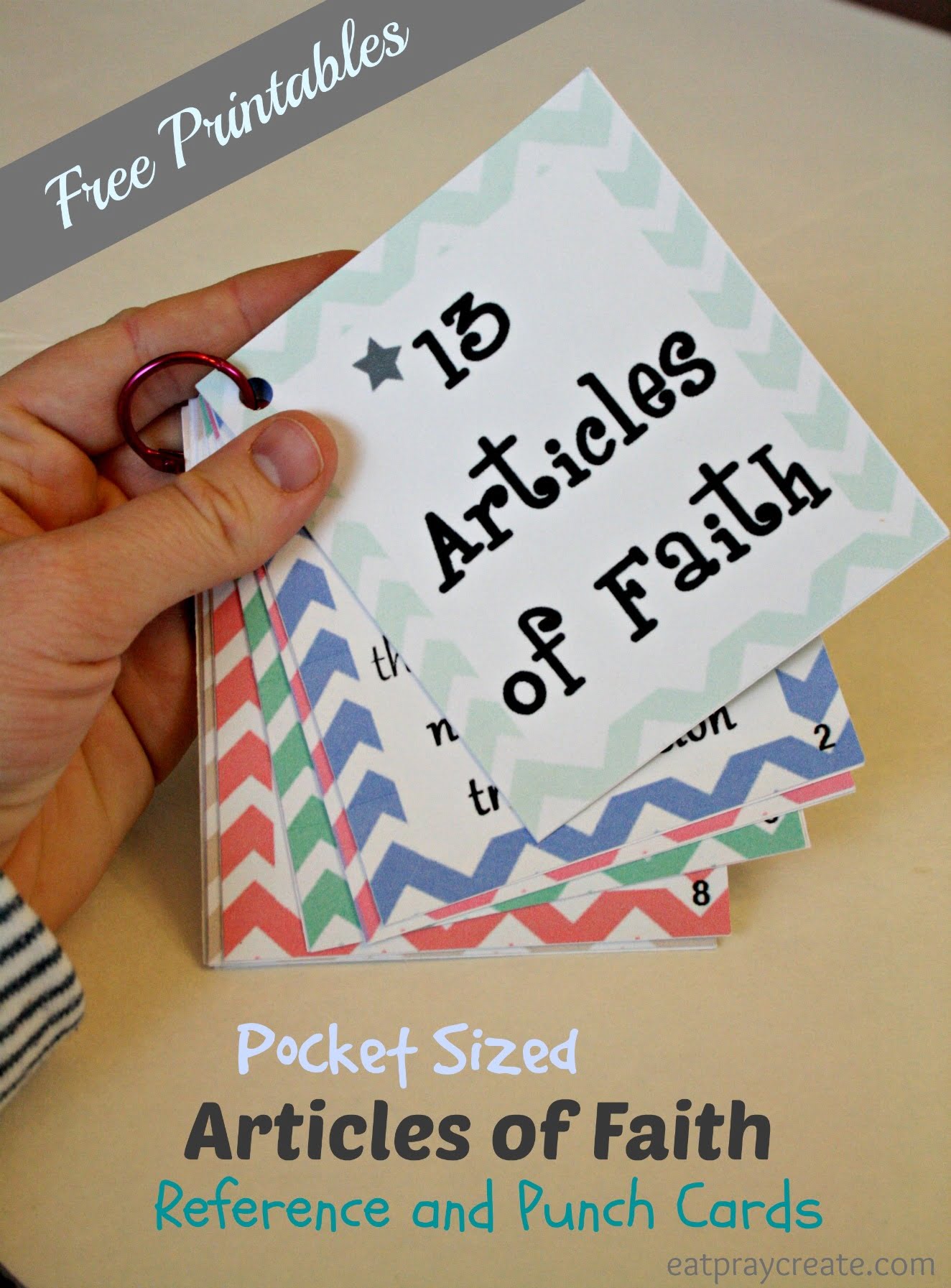 Pocket Sized Articles Of Faith Cards Eat Pray Create