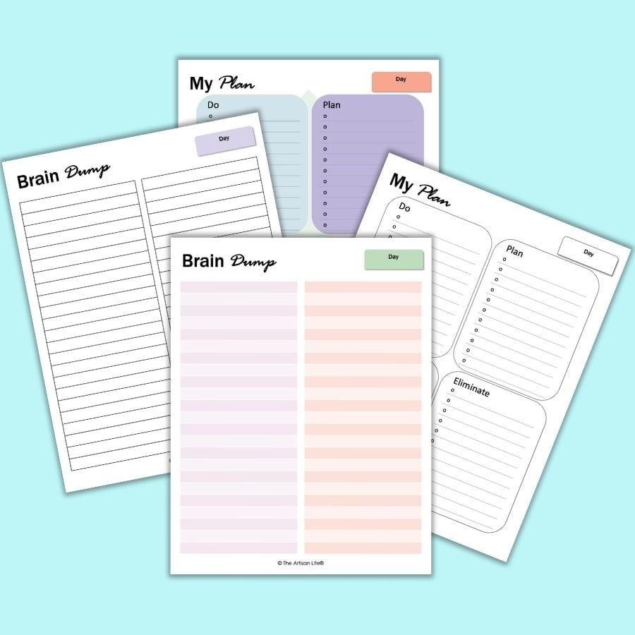 Powerful Ways To Do A Brain Dump with Free Printable Brain Dump Worksheets The Artisan Life
