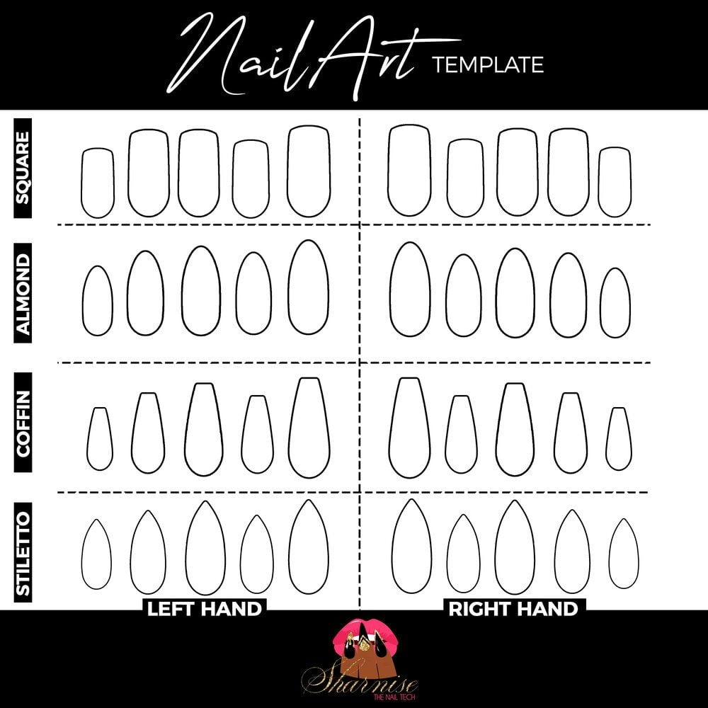 Printable Hand Template With Nails