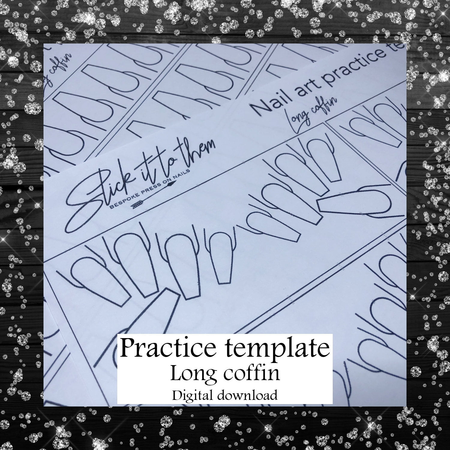 Practice Template Long Coffin DIGITAL DOWNLOAD Print Your Etsy Australia