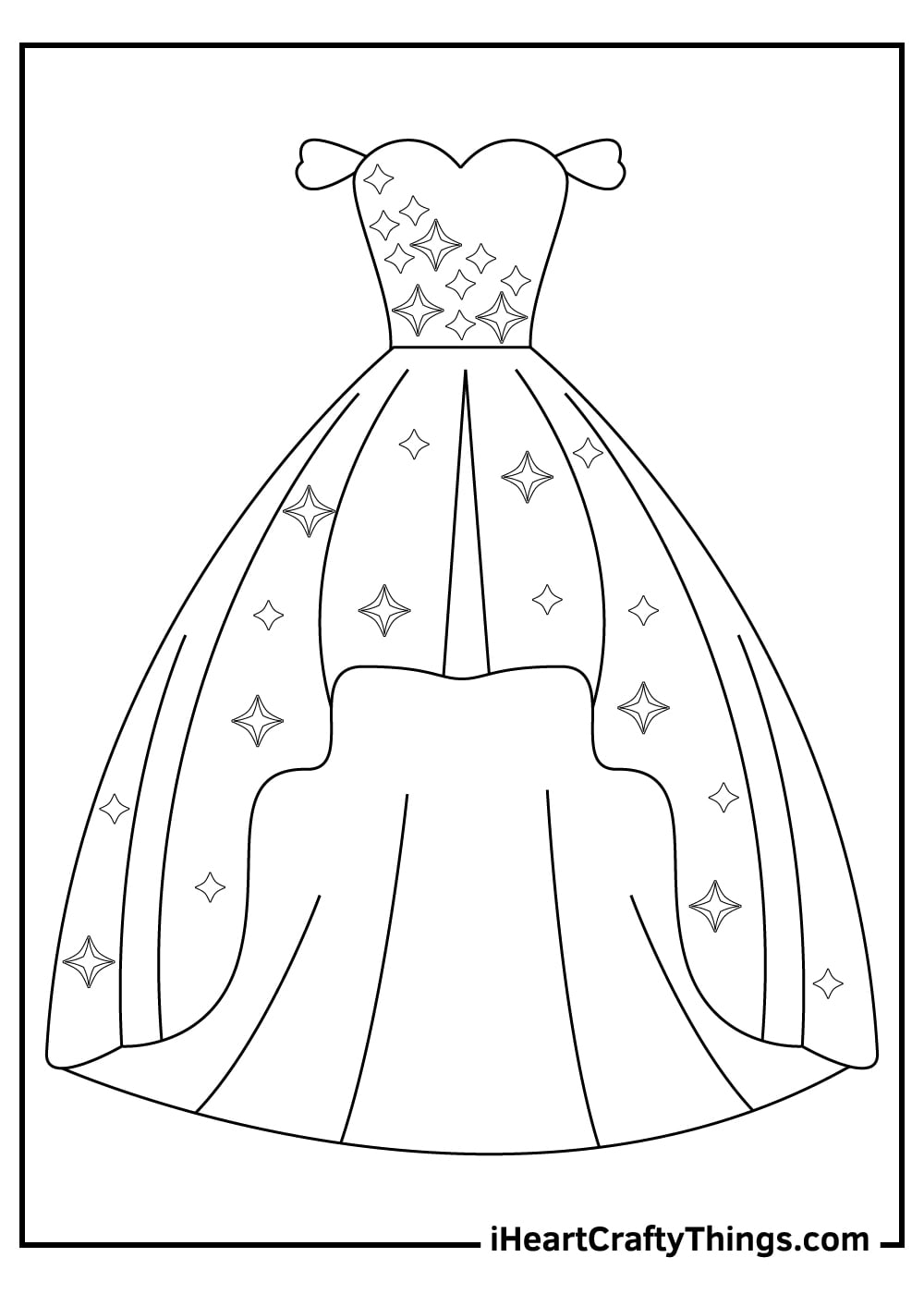 Printable Princess Dress Template