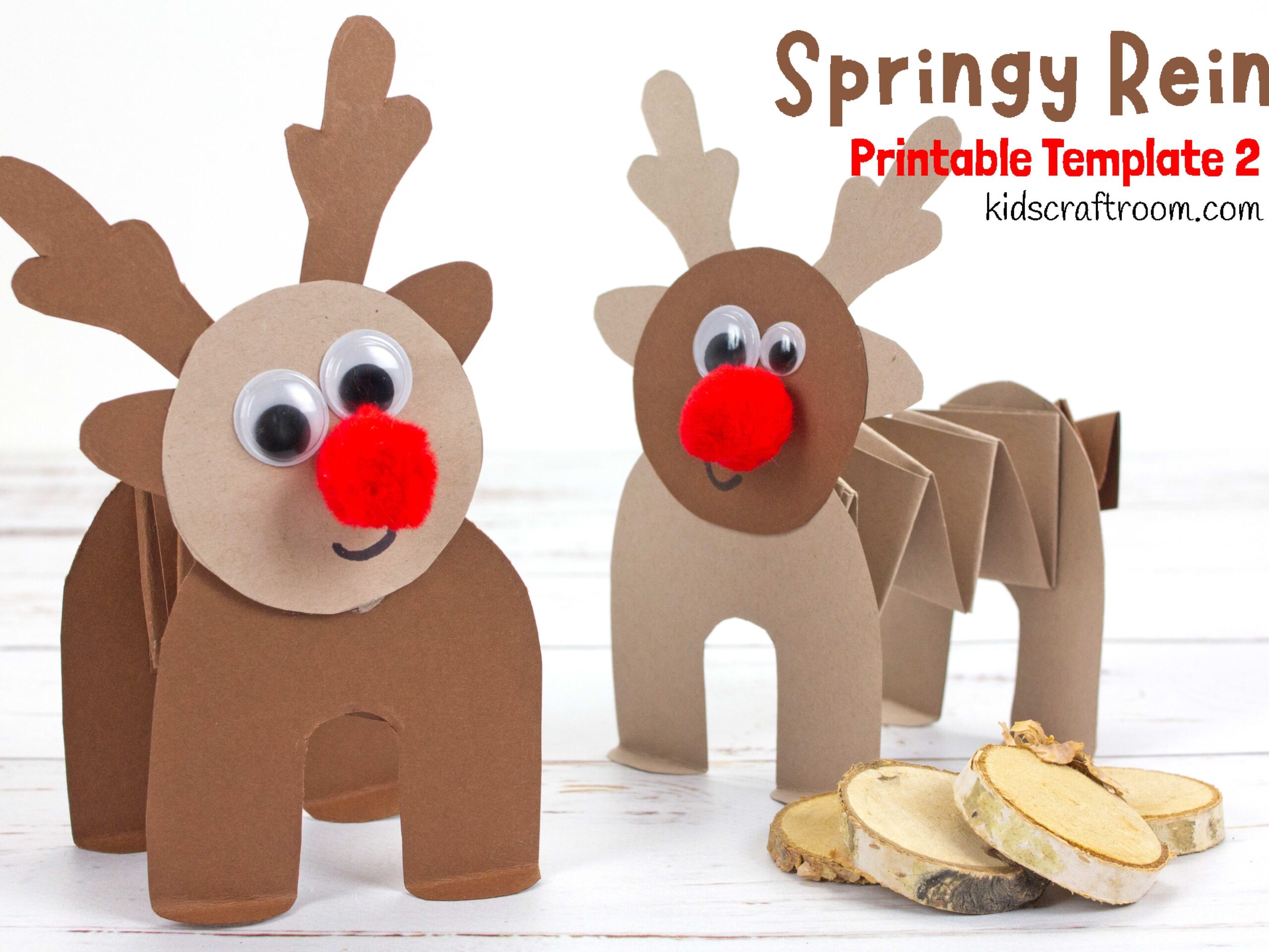 Paper Reindeer Craft With Printable Template