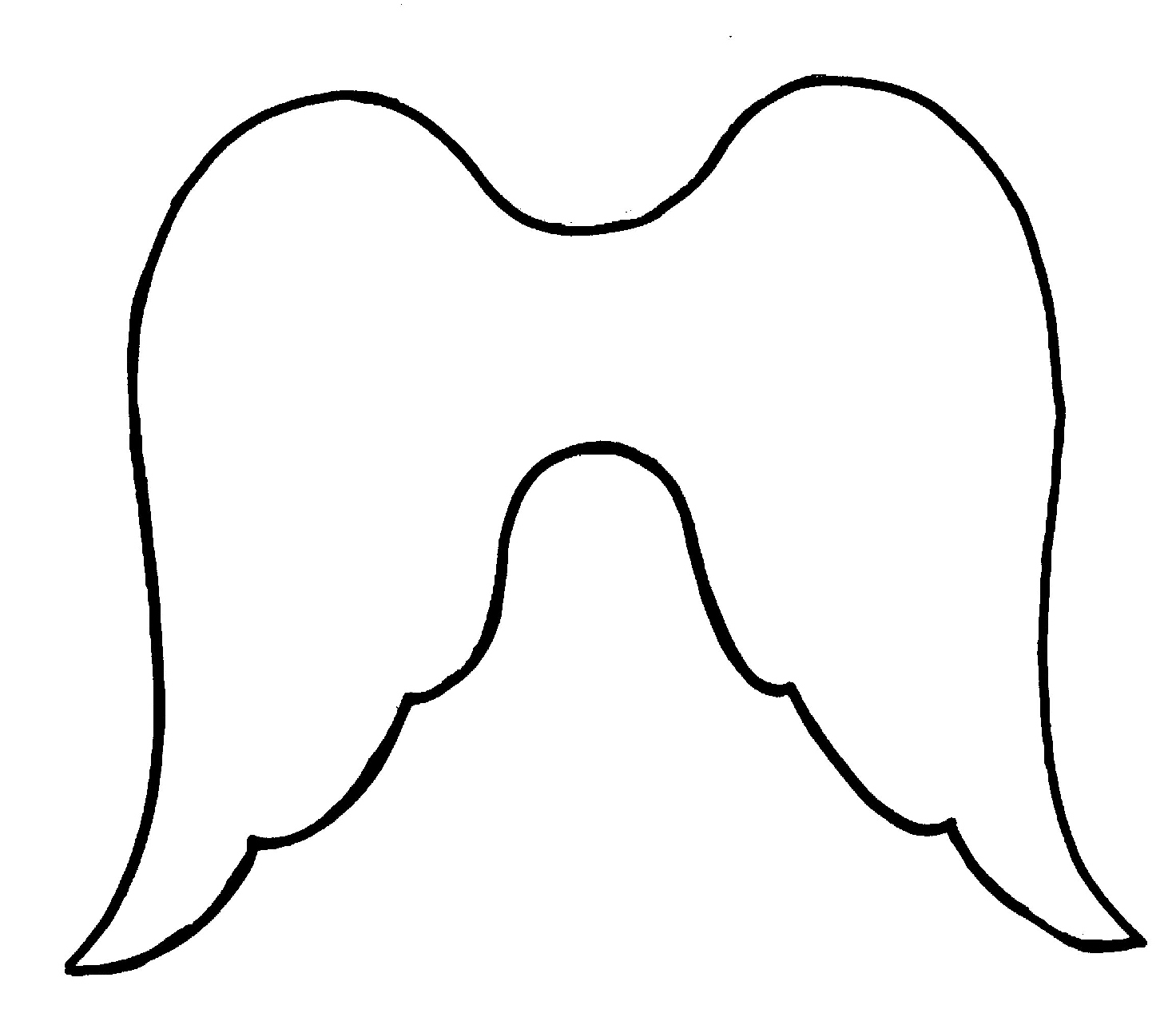 Printable Angel Wings Template Clip Art Library