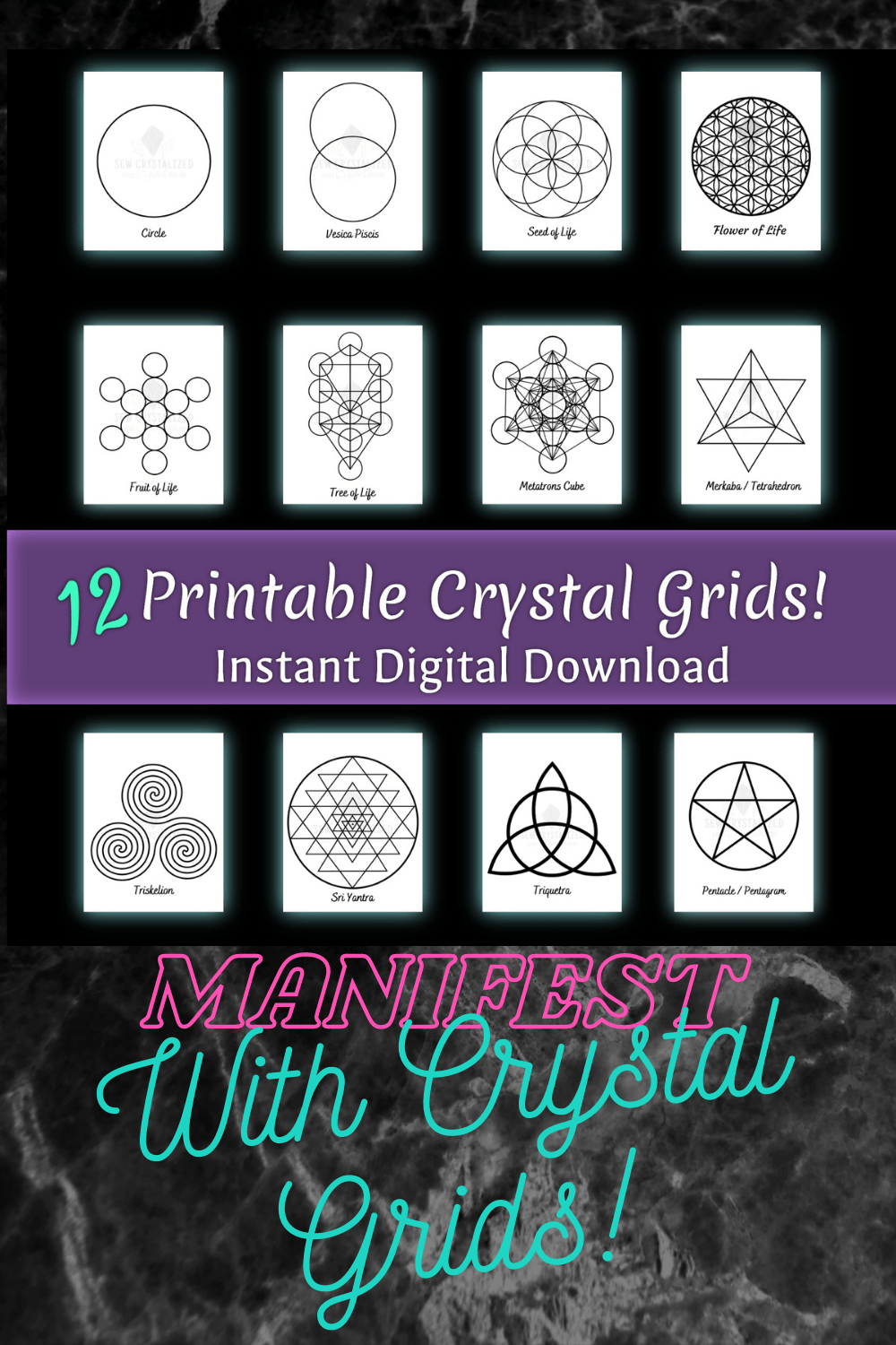 Printable Crystal Grid Templates