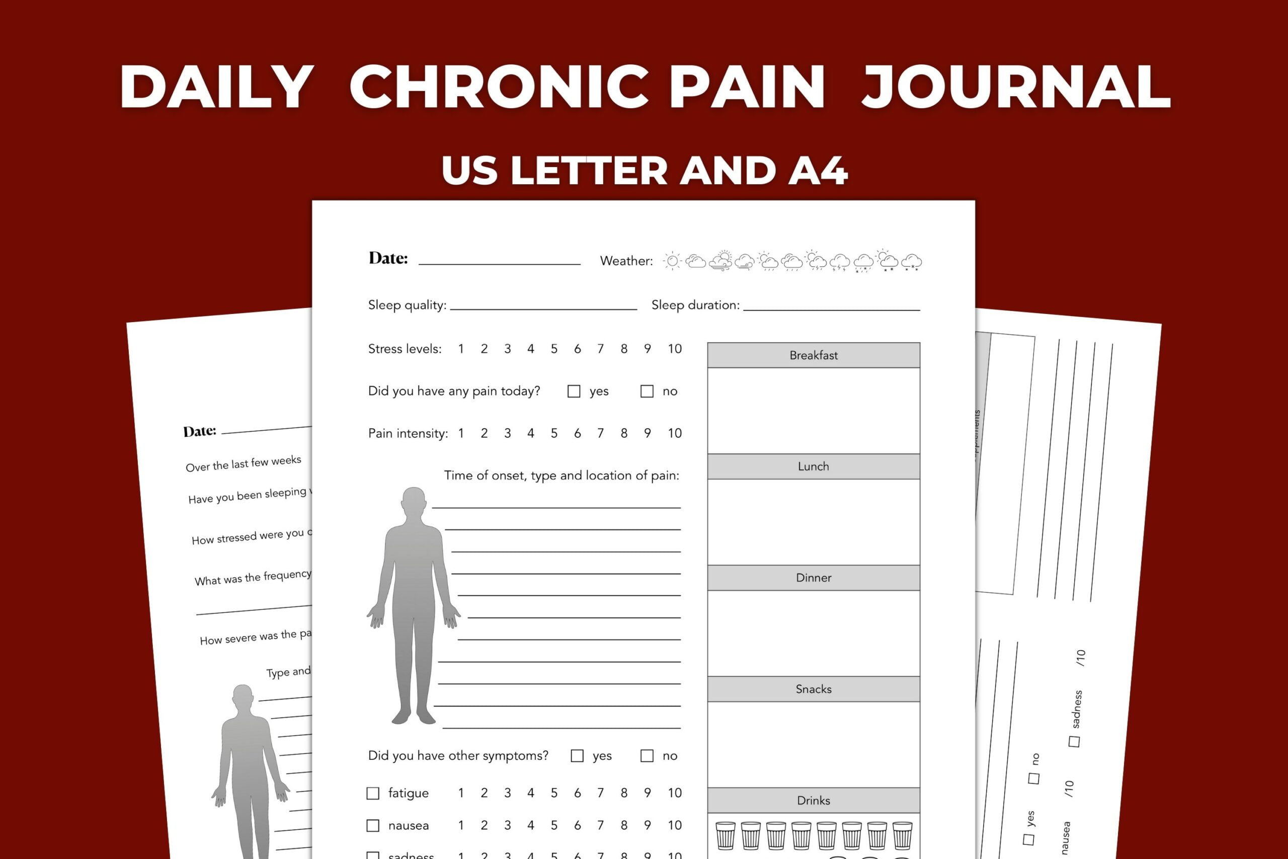 Free Printable Pain Diary Template