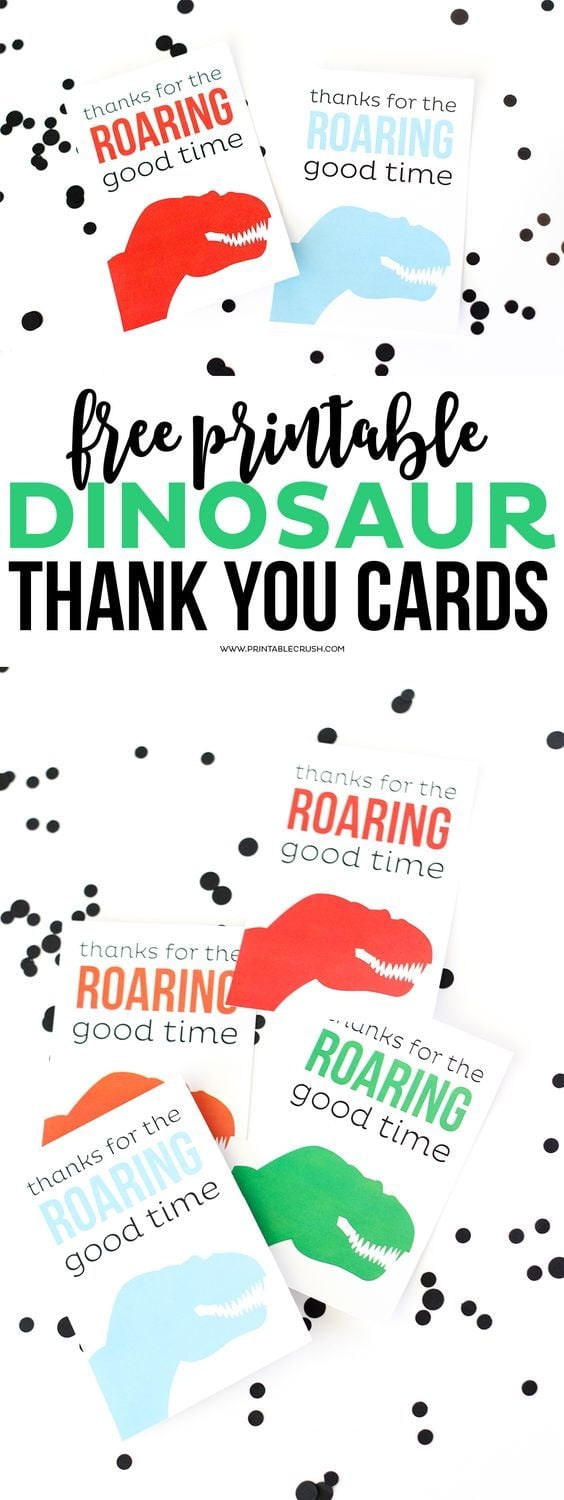 Dinosaur Birthday Free Printable Dinosaur Thank You Tags