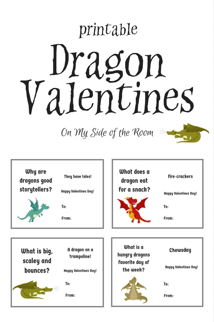 Printable Dragon Valentines Moments In Motherhood