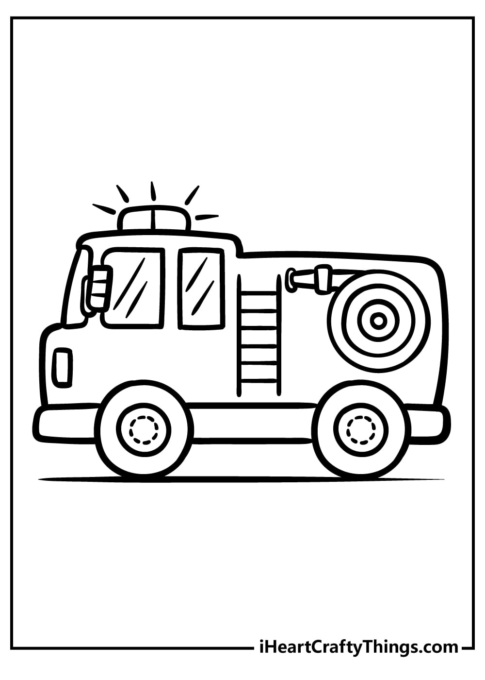 Printable Fire Truck Coloring Pages Updated 2022 