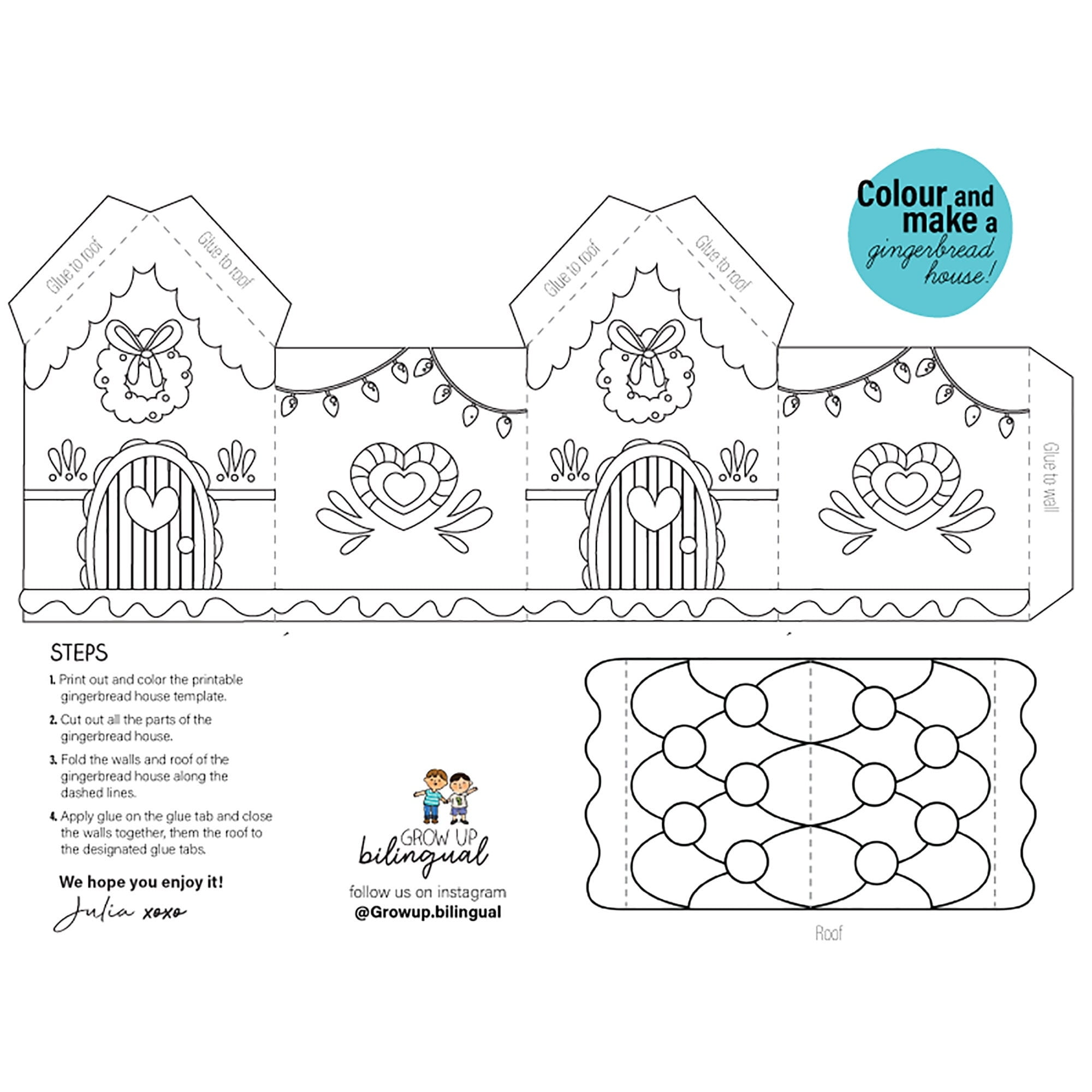 Gingerbread House Template Printable Craft