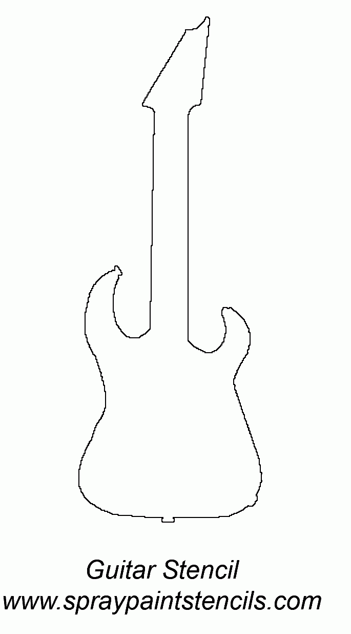 Guitar Template Printable