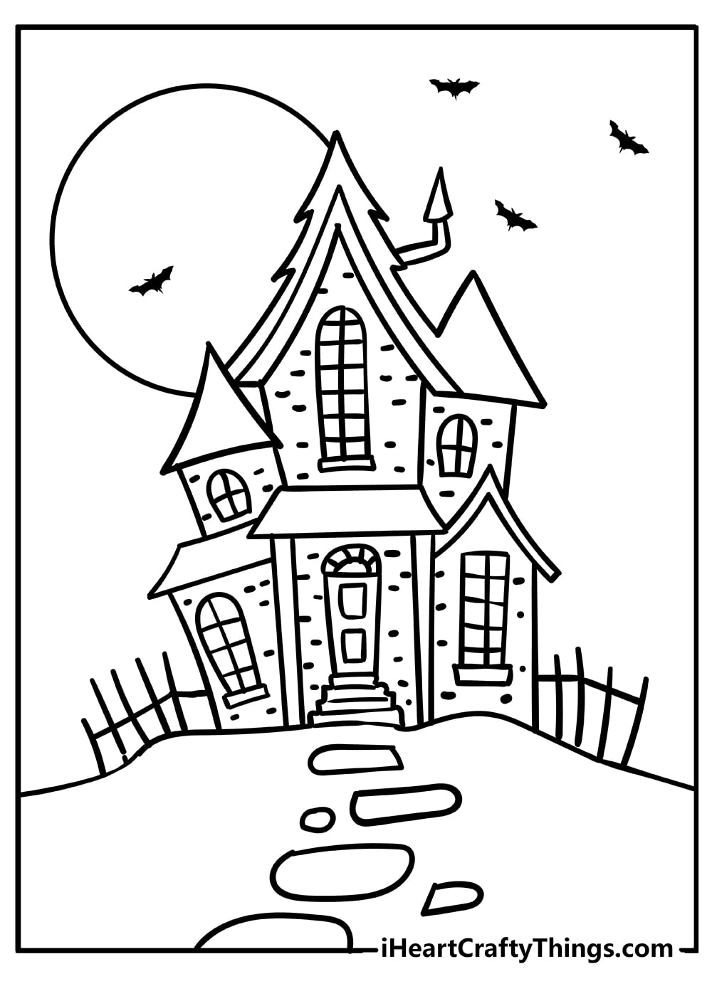 Printable Haunted House Coloring Pages Updated 2022 