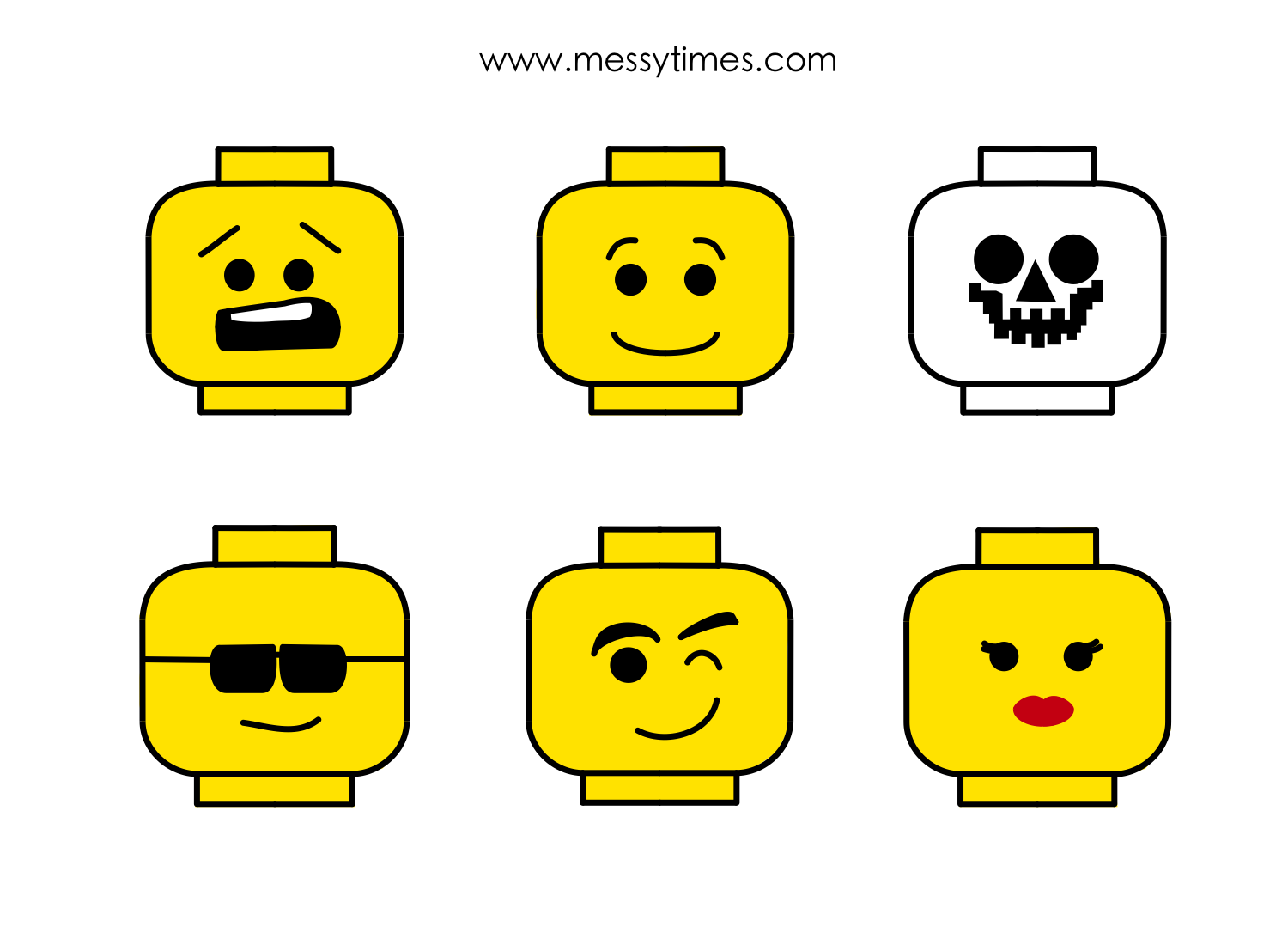 Lego Head Printable