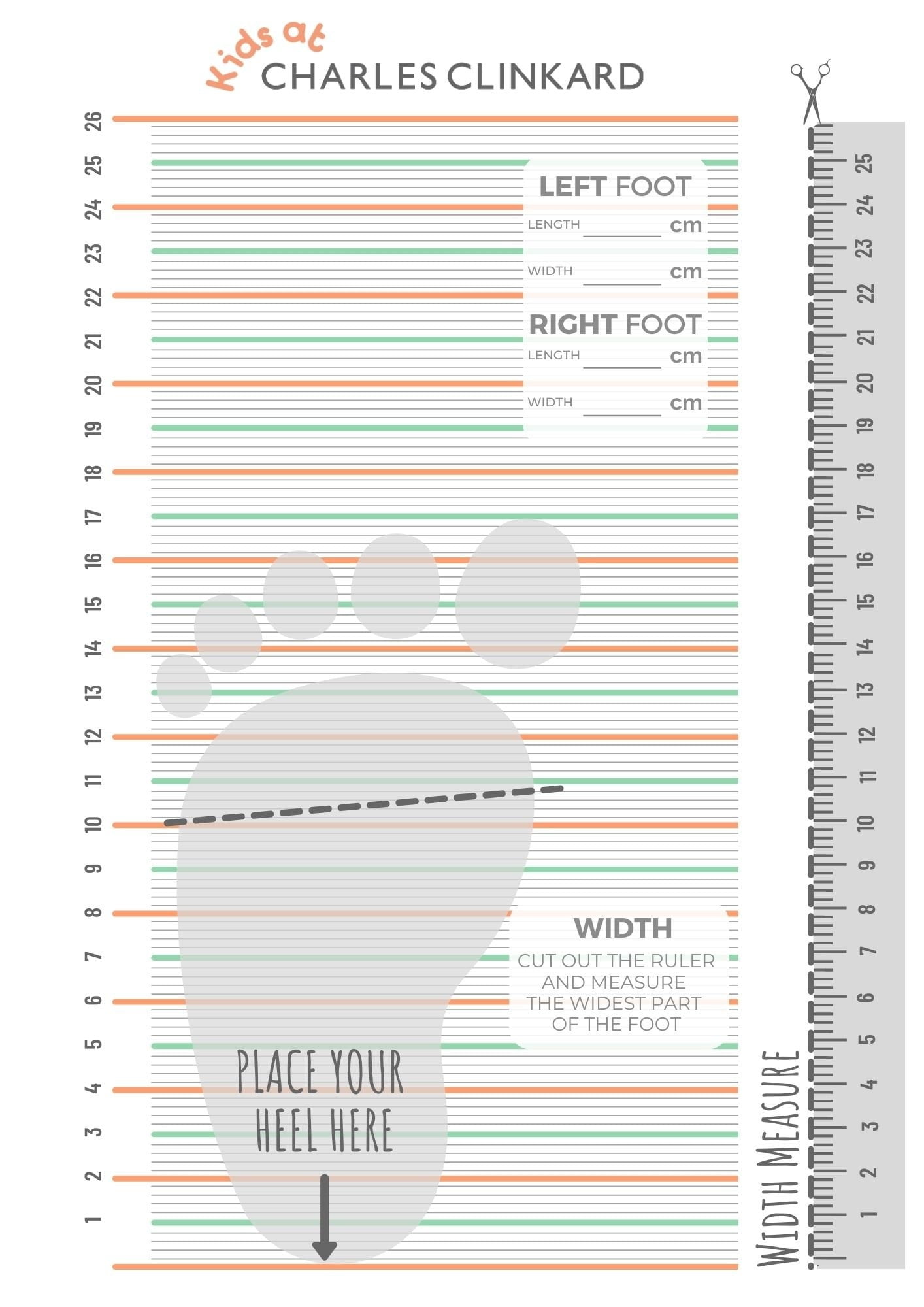 Birkenstock Printable Sizing Template