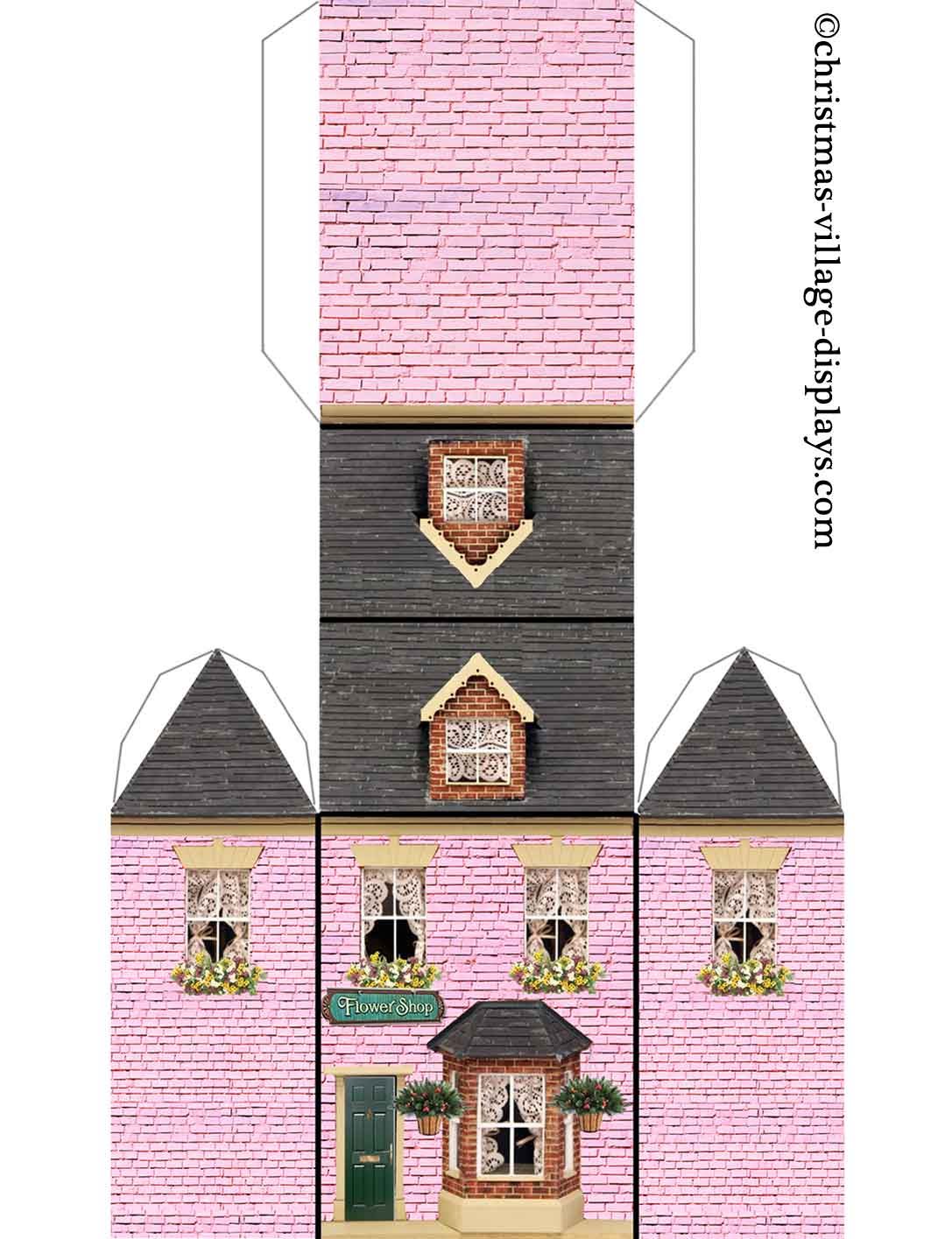 Printable Model Card Houses Christmas Village Displays