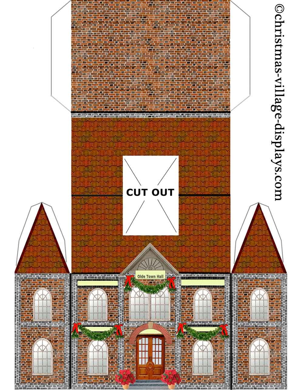 Printable Christmas Village Template