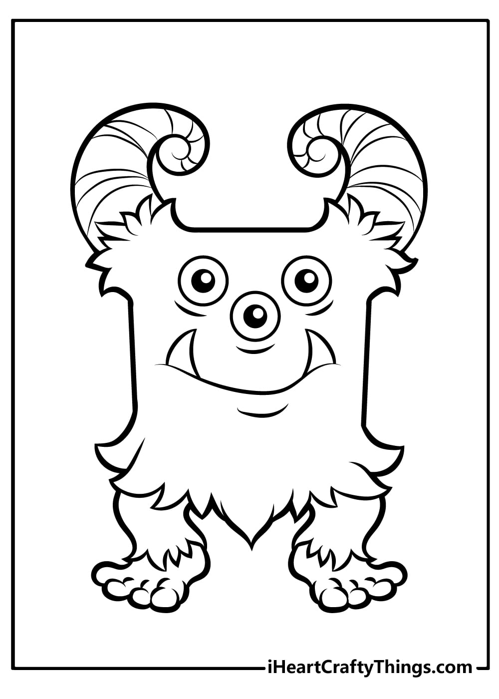 Printable Colour Monster Template